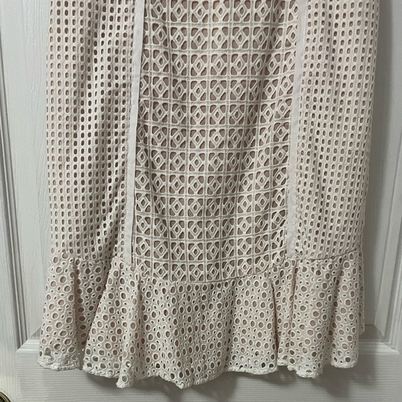 Anthropology HD in Paris Cream Eyelet Mini Dress - Picture 3 of 5